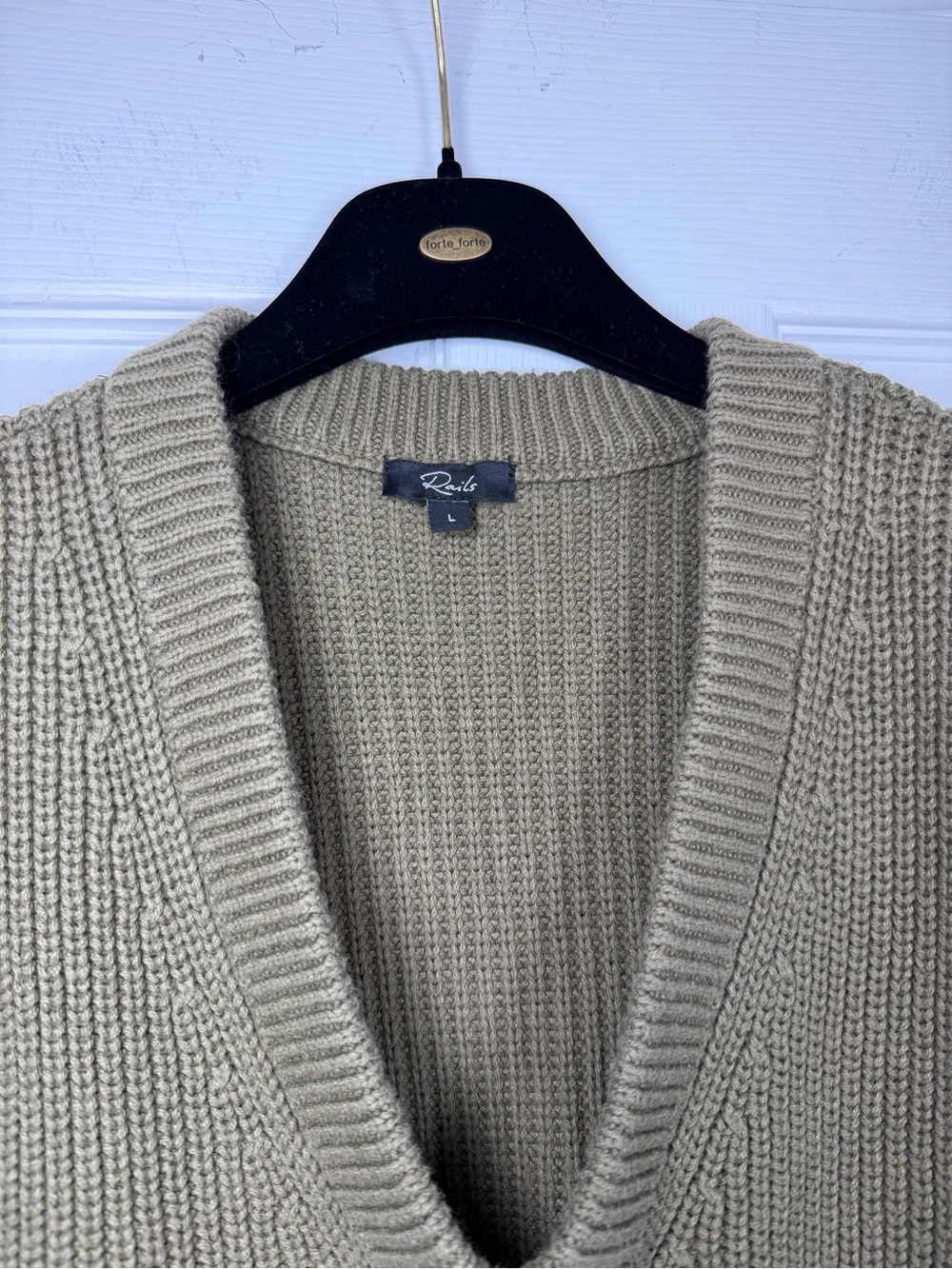 Rails Size L • Olive Green Chandler Crew Neck Sweater Vest. - Picture 3 of 5
